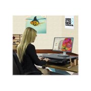 CHANGEdesk Adjustable Standing Desk Converter with Wide Platform and Smooth Height Adjustment, Black (cdm-b)