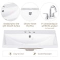 thumbnail image 5 of 24" Bathroom Vanity,Wood Cabinet Basin Vessel and Sink Set,Ceramic Sink with Pre-Drilled Fauce Holes,Freestanding Storage Cabinet with Doors and Open Shelf,4" faucet will fit this product(not include), 5 of 7