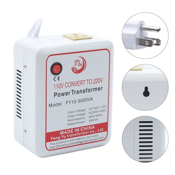 TFCFL 3000W Step Up 110v to 220v-240V Electrical Power Voltage Converter Transformer