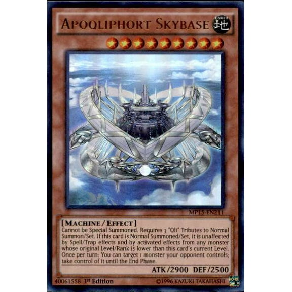 YuGiOh 2015 Mega-Tin Mega Pack Ultra Rare Apoqliphort Skybase MP15-EN211