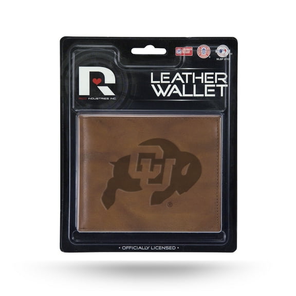 Colorado-Buffalo's Embossed Brown Leather Billfold Wallet