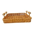 thumbnail image 3 of DOLITY Woven Serving Tray Decorative Rustic Bread Basket for Snack Fruits Breakfast 35x25x5 cm, 3 of 9