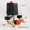 thumbnail image 2 of Accessoire de Compresseur d'Air Sans Huile Silencieux à Liaison Droite avec Valve de Sécurité et Valve de Sortie - Pression Non Réglable, Compatible avec les Supports Barma Communs (Support Barma Standard Simple), 2 of 5