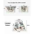 thumbnail image 6 of Waterfall Valances for Windows, Tulip Flower Kitchen Sheer Valance Curtains, Teal Brown Vintage Floral Plant Botanical Rod Pocket Elegant Swag Valances for Living Room Bedroom, 47.2"x38.5", 3 Panel, 6 of 8
