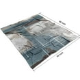 thumbnail image 4 of Warm Soft Flannel Graffiti Blanket Aqua Gray Cyan Teal Throw Blanket for Bedroom Sofa Decor Breathable All-Season Throw Blanker for Kid Girl Woman 50x60in, 4 of 5