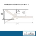 thumbnail image 6 of Ceiling Fan With Light Kit 15.5 Inches Tall By 60 Inches Wide-Coal Finish-Coal Blade Color Minka Aire Fans F749l-Cl, 6 of 7