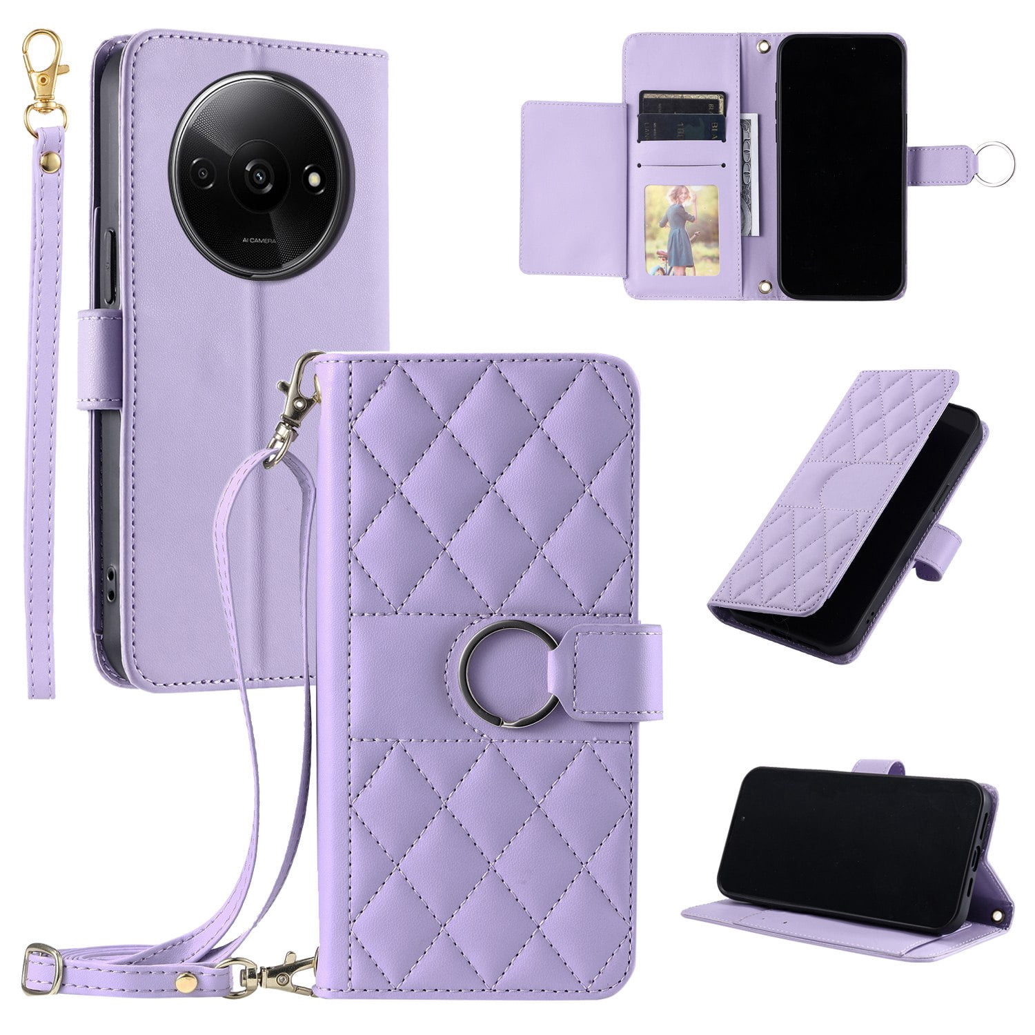 For Redmi A3 A3X Phone Case Wallet Case with Card Holder Magnetic For Redmi A3 A3X Leather Phone Cases