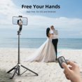 thumbnail image 4 of PYYAN-51" Selfie Stick Tripod, Extendable Cell Phone Stand with Remote, Aluminum Alloy Smartphone Travel Tripod Phone Stand for iPhone 15/14/13/12 Pro Max, Samsung, Huawei, GoPro, 4 of 4