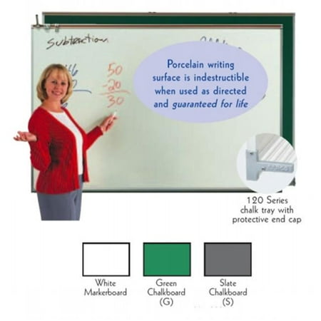 Porcelain Chalk - Aarco Products 120A-34CG Porcelain Enamel On Steel Chalk Board - Green