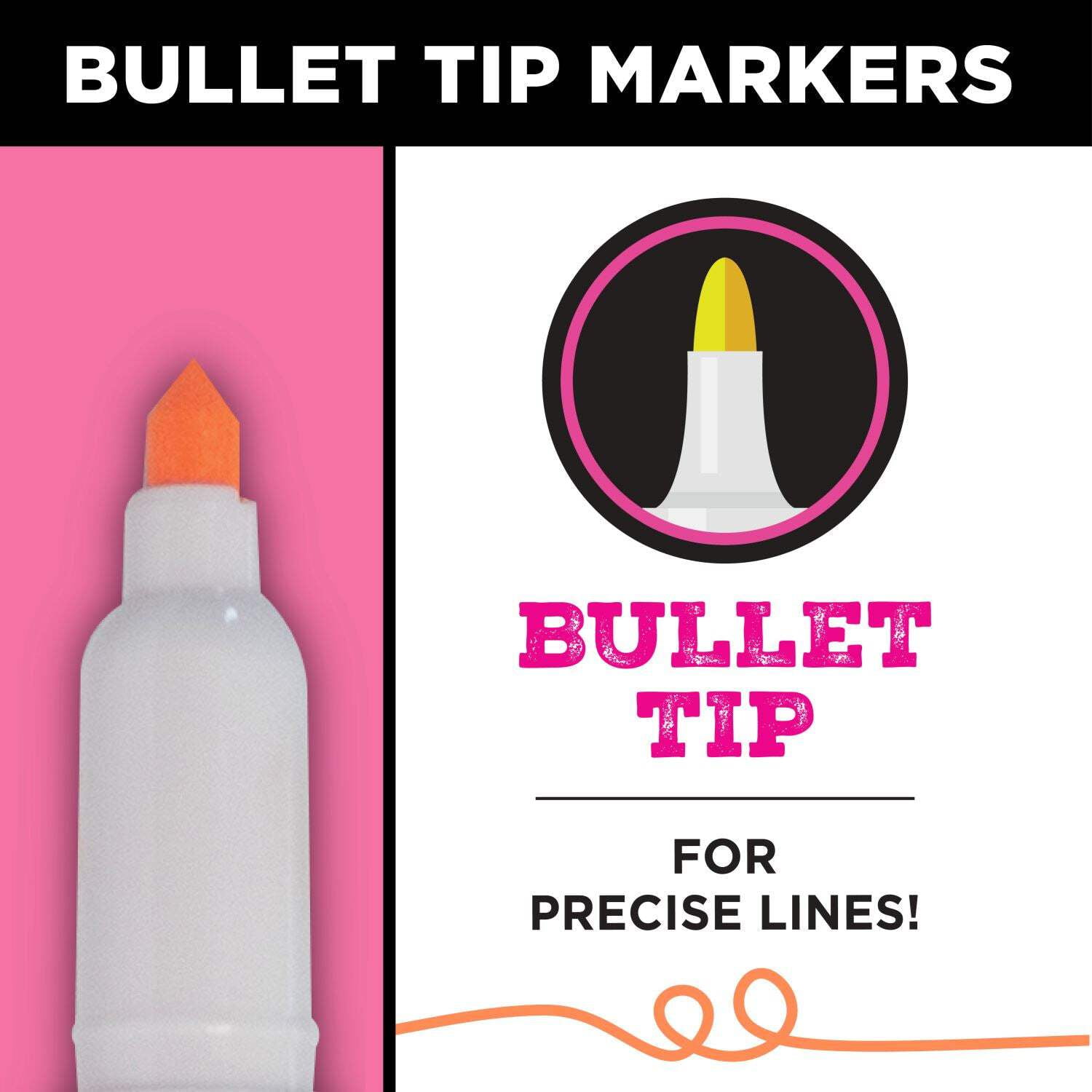 Tulip Graffiti Bullet-Tip Fabric Markers Rainbow 30 Pack