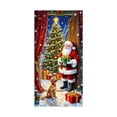 thumbnail image 3 of Kumdkd 35 x 72 inch Christmas Door Cover - Santa Claus Design, Durable Polyester, Easy to Install & Versatile for Doors/Walls/Table‌, 3 of 5