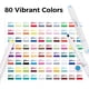 thumbnail image 2 of Set de Marcadores a Base de Alcohol XIEED 80 Colores con Punta Cincel y Pincel, 2 of 6
