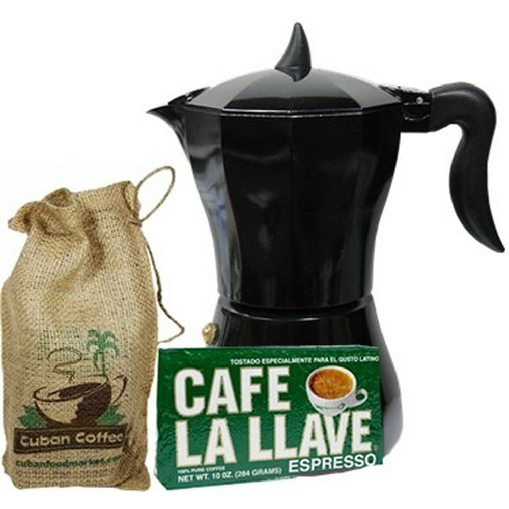 Cuban Coffee Maker 3 to 6 Cups Includes One Pack 10 oz