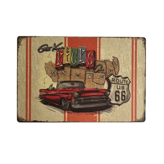 Letrero de pared de estaño novedoso Get You Cicks Art Work Great for Man Cave Bar Decoración de garaje Zulema Muestra del metal de la vendimia