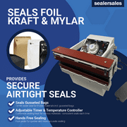 Sealer Sales 12" W-Series Table-Top Direct w/ 15mm Serrated Seal Width