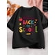 thumbnail image 1 of Girls' "Welcome Back to School" Graphic T-Shirt - 100% Cotton Casual Short Sleeve Round Neck Tee with apple & Pencil Design, Lightweight Summer Top for Back to School, Cute T Shirts, 1 of 7