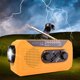 thumbnail image 1 of Radio de emergencia con manivela y batería externa de 2000 mAh, radio AM/FM/WB NOAA con alarma, linterna potente y batería externa para celular., 1 of 8