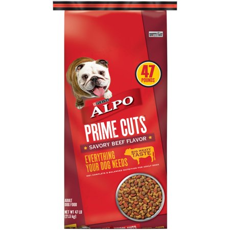 - ALPO Prime Cuts Savory Beef Flavor Dry Dog Food, 47 Lb.