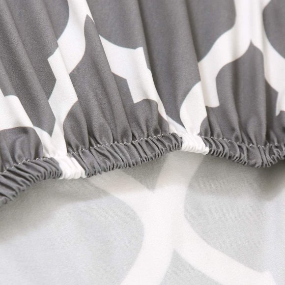 Chair Covers Universal Removable Washable Stretch Slipcovers Chairs 4/6 Pieces Chair Protective Cover Chair Covers for Dining Room, Hotel, Banquet, Ceremony (6 PCS/Packet, Geometry,Gray)
