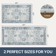 thumbnail image 4 of KUETH Kitchen Mats for Floor,Sets of 2 Non Slip Washable Persian Kitchen Rugs 20"x32"+20"x48", Kitchen Runner Rug with Waterproof for Hallway, Laundry, Bathroom and Bedroom, 4 of 8