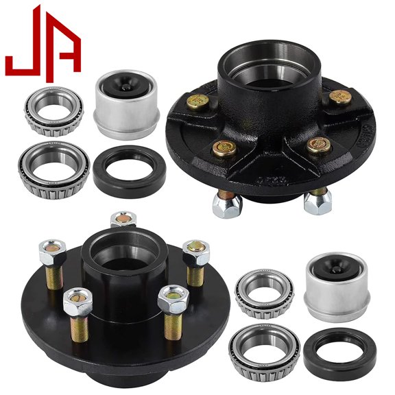 JADODE Trailer Idler Hub Kits 5 on 5" for 3500 lbs Axle Heavy Duty 5 Lug Bolt Trailer Wheel Hub with 1/2"-20 Thread L68149/L44649 Trailer Hub Kits - 22018K Set of 2