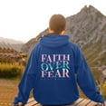 thumbnail image 5 of Womens Hoodie Faith Over Fear Printed Christian Jesus Hoodie Faith Sweatshirt Pullover Hooded, 5 of 8