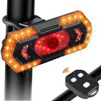 BUSATIA Bike Tail Light with Turn Signals Wireless Remote Control Waterproof, Bicycle Rear Light Back USB Rechargeable Ultra Bright Safety Warning Cycling Taillight for Night