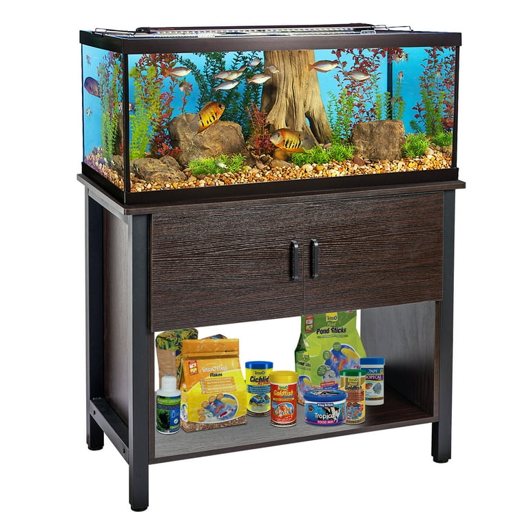 Aquarium Stand Metal Frame Fish Tank Stand with Cabinet Storage 40