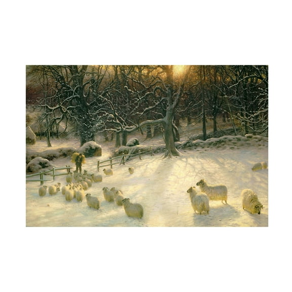 Trademark Fine Art Joseph Farquharson The Shortening Winter's Day Canvas Wall Art - 22x32