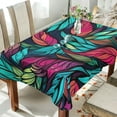thumbnail image 4 of Ryvnso Leaves Blue Rectangle Table Cloth Tablecover Dinning Tablecloth 60"x108", 4 of 8