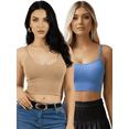thumbnail image 1 of Set De 2 Tops Unitalla Mujer Deportivo Con Relleno Blusa Croptop, 1 of 8