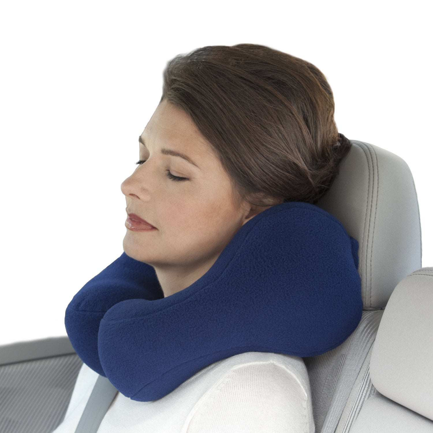 Blue Soft  Comfort Ergonomic Neck Support Car & Plane Cushion Pillow 