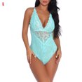 thumbnail image 1 of Mono sexy mono de cosplay suave mono de tela con pantalla de encaje para mujeres adultas, verde claro, l Noticed XX000036-38, 1 of 7