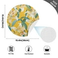 thumbnail image 2 of Ryvnso Lily Flowers Green Leaves Round Plate Mats Dining Table Placemat Set of 4 for Holiday Decoration, 2 of 7