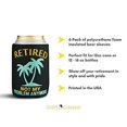 thumbnail image 2 of Retirement Gifts for Men & Women - Beverage Can Coolers - Vacation Beer Sleeves for Retirement Party Decorations & Supplies, Retired Gift Ideas - Insulated Drink Holder with Palm Tree Design, 6-P, 2 of 3