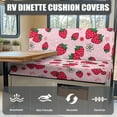 thumbnail image 4 of Uorisanigo Strawberry RV Dinette Cushion Covers - Stretchable RV Seat Covers Dinette Booth Set for RVs Camper Car Bench, Washable (1 Backrest Cover & 1 Bench Cover), 4 of 7