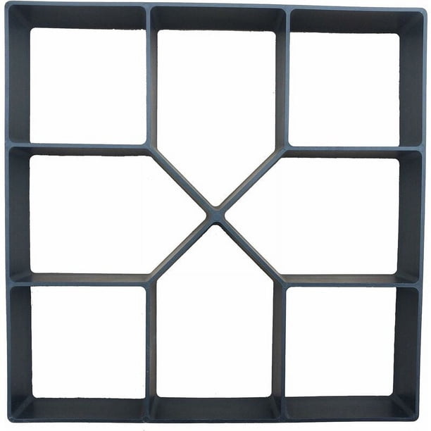 Molde de pavimento de plástico de 40 x 40 cm para jardín, terraza, entrada de vehículos, patio, jardín, aceras, pavimento de cemento, hormigón, camino, molde de pavimento reutilizable, molde de encofr