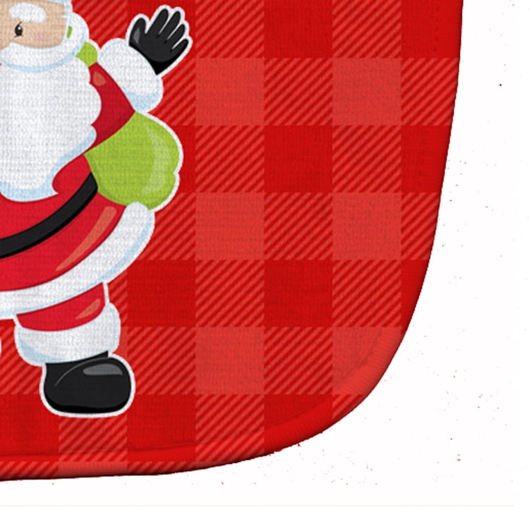 Caroline's Treasures Christmas Baby Bib, Santa Claus, Red
