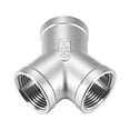 thumbnail image 3 of Stainless Steel 304 Cast Pipe Fitting,1 BSPT Female,Class 150,Y  Shaped Connector Coupler, 3 of 5