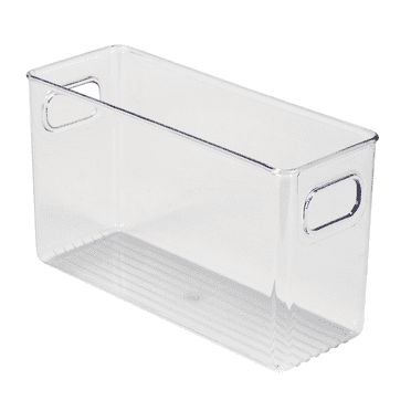 Simplify Narrow Vertical Stripe Cabinet Organizer, 10.24" x 3.74", Clear