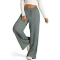thumbnail image 4 of Weiqiqre Women's Linen Blend Cropped Pants High Waist Drawstring Sweatpants with Pockets Loose Straight Leg Lounge Pant, 4 of 9
