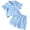 Blue, variant on HWJAD Toddler Baby Boy 2 Piece Summer Outfit Short Sleeve Polo Shirt and Shorts Set Infant Casual Clothes 6M-3Y