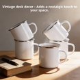 thumbnail image 3 of VAETTLO 6-Pack Enamel Mugs, 12oz Plain White with Silver Rim for Camping, Kitchen & Large Gatherings, 3 of 8