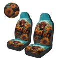 thumbnail image 3 of Pzuqiu Sunflowers Cow Front Car Seat Covers Anti-Slip Elastic Fabric Car Seat Protector Front Seats Only Soft Comfortable Automotive Interior Covers Universal Fit for SUV Sedans, 3 of 7