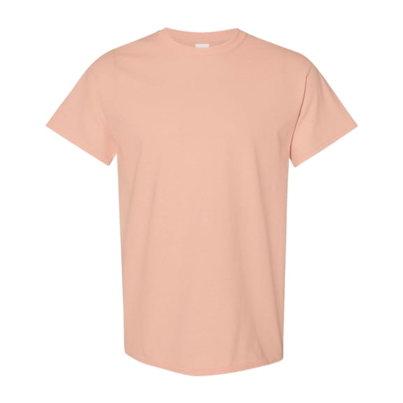 Crown Craze® Unisex Short Sleeve T-Shirt, 100% Cotton Classic Heavy Crew Neck Tee (Dusty-Rose, L)