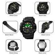 SKMEI Mens Watches Multi Function Sports Outdoor Waterproof Military Watch Shockproof LED Alarm Clock Stopwatch