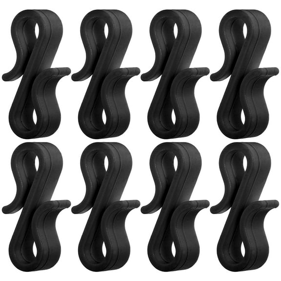 Homoyoyo Holiday Lights Roof Hooks Gutter Clips Black PP 50pcs