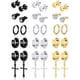 thumbnail image 1 of Juego de pendientes de acero inoxidable Juego de pendientes negros para hombre Juego de moda múltiple, 1 of 6