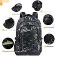 thumbnail image 3 of 30L Travel Backpack for Men & Women,Water-Resistant Lightweight Camo Backpack Hiking Work School Daily Bag,8076 Navy, 3 of 7