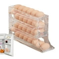 thumbnail image 2 of RXIRUCGD 4 Tiers Eggs For Fridge Auto Rolling Fridge Eggs Organizer Space-Saving Eggs Dispenser 30 Eggs Fridge Eggs Rack Large Capacity Eggs Dispenser, 2 of 9